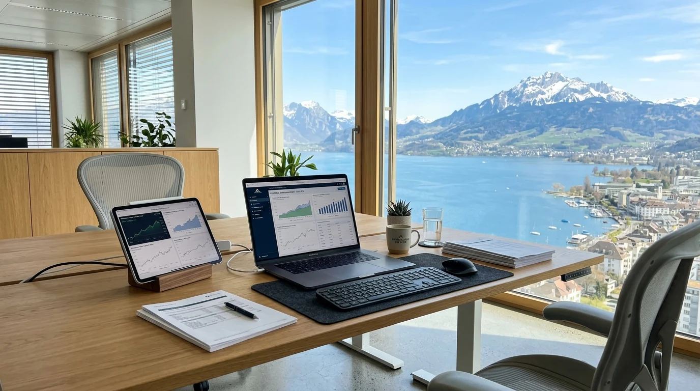 Panorama de Zurich et sommets alpins suisses, Suisse