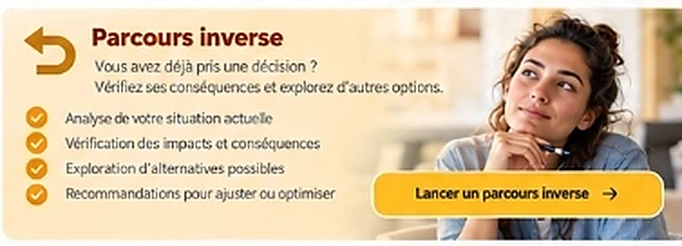 Parcours inverse : Vous avez déjà pris une décision ? Vérifiez ses conséquences et explorez d'autres options.